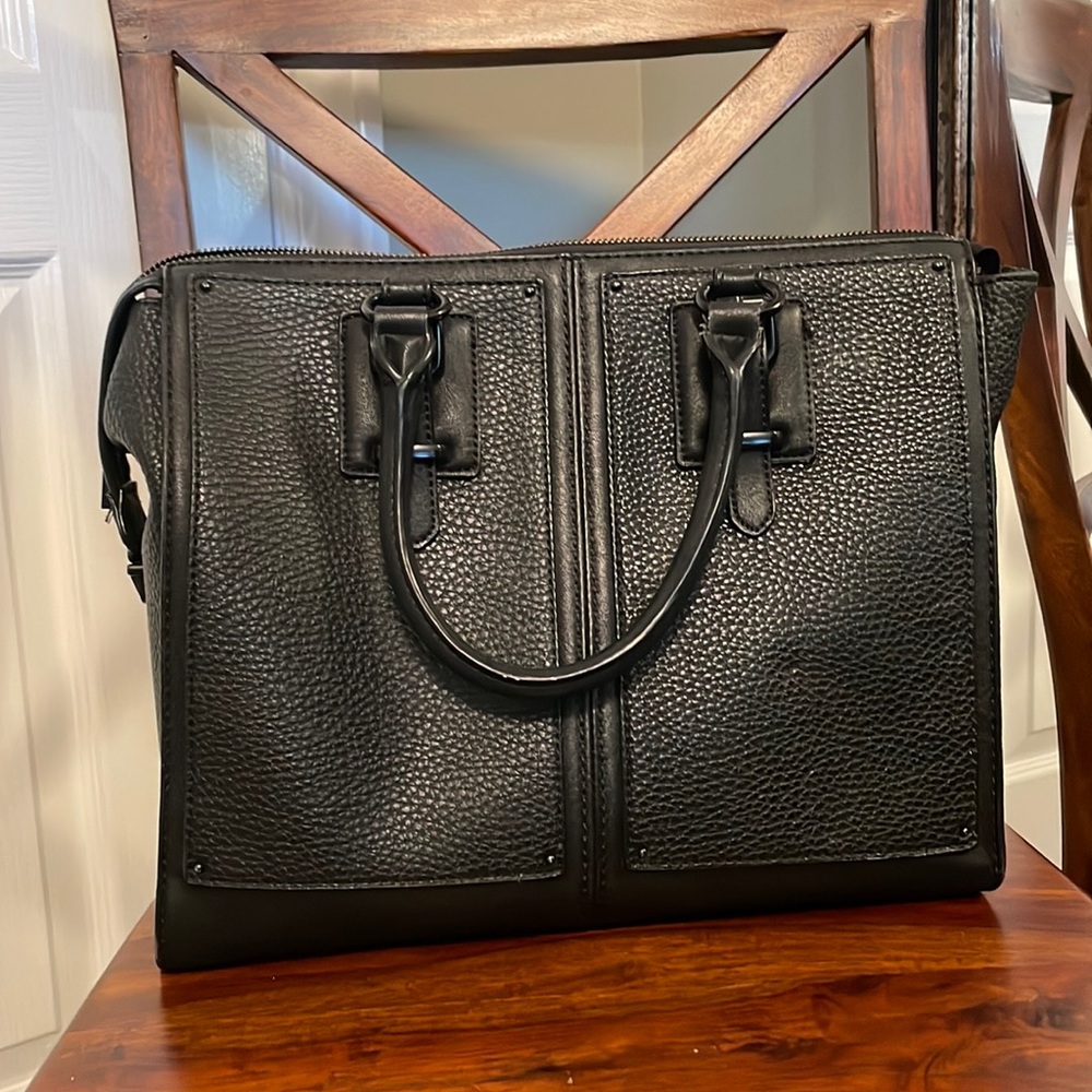 Black Aldo tote bag leather top handle